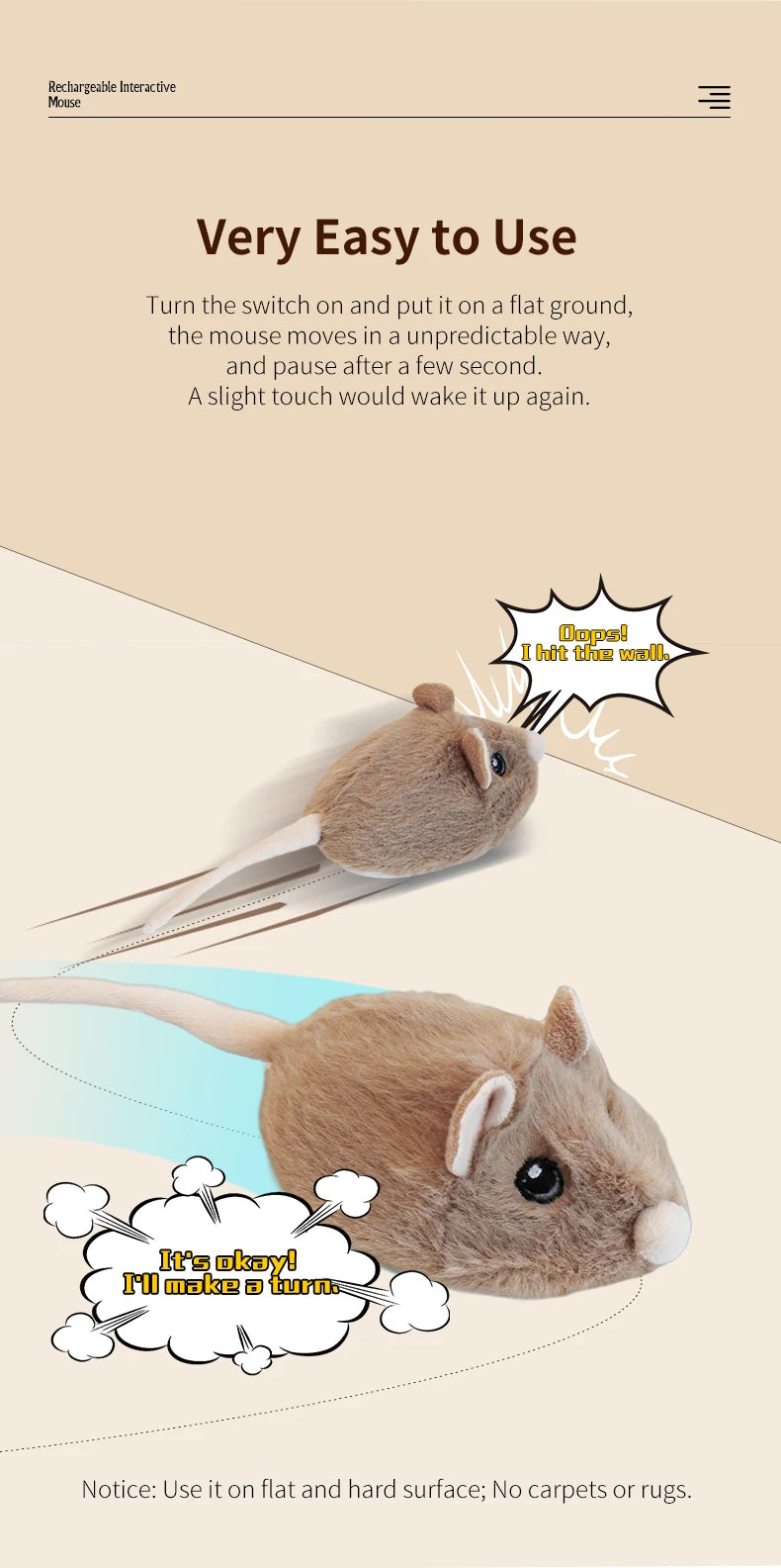 Interactive Mouse Cat Toy