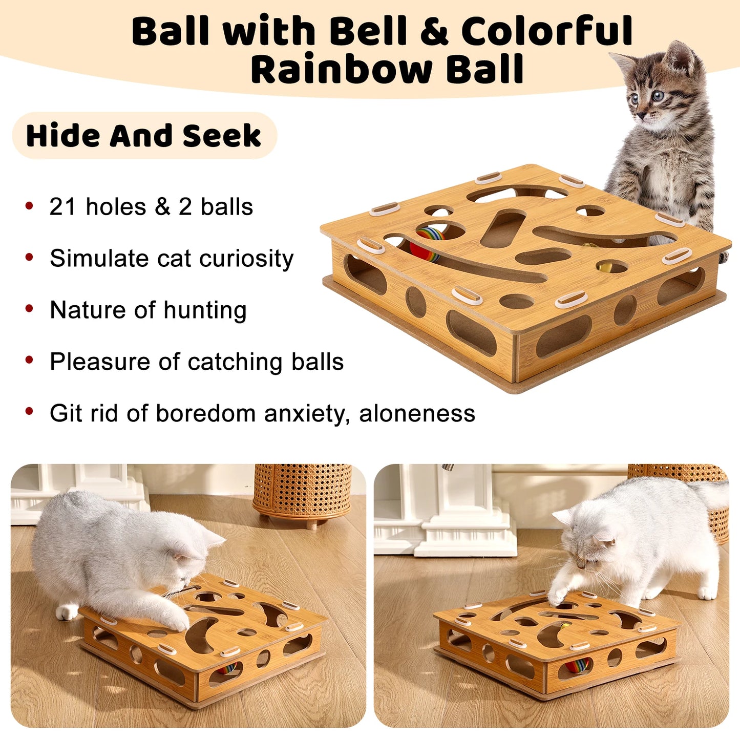 Interactive Cat Puzzle Box