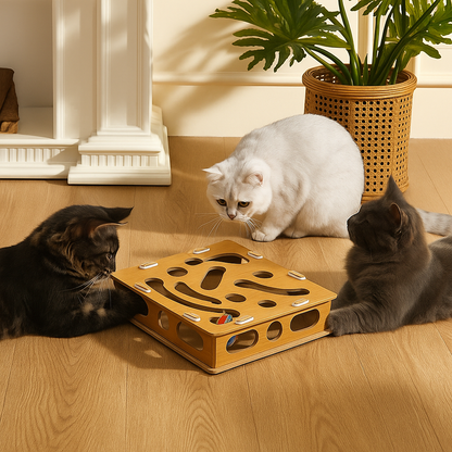 Interactive Cat Puzzle Box