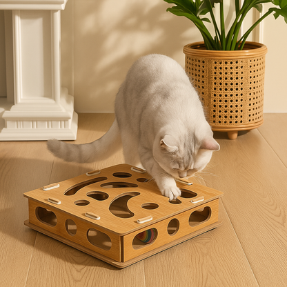 Interactive Cat Puzzle Box