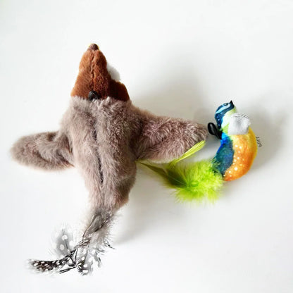 Simulated Bird Cat Toy Interactive Toys Dog Rechargeable Chirping Flapping Bird(no Flying) Catnip Touch Activated Plush Toy Pet