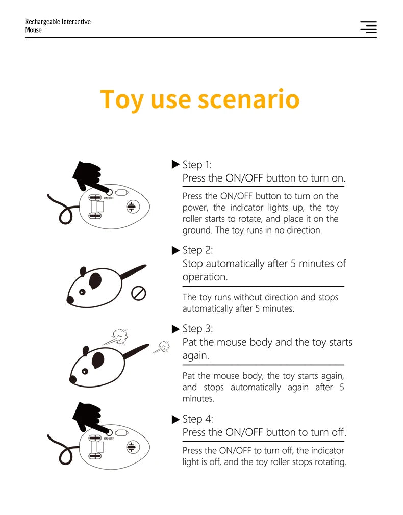 Interactive Mouse Cat Toy