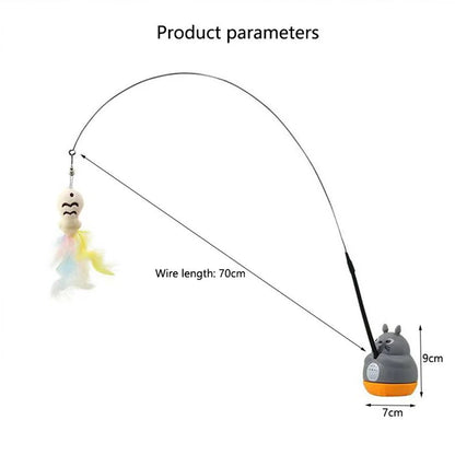 Cat Toys interactive Sucker Feather with Bell Cat Stick Toy for Kitten Playing Teaser Wand Toy Cat Supplies