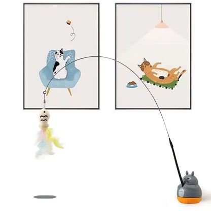 Cat Toys interactive Sucker Feather with Bell Cat Stick Toy for Kitten Playing Teaser Wand Toy Cat Supplies